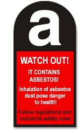 WATCH OUT! It contains asbestos!
